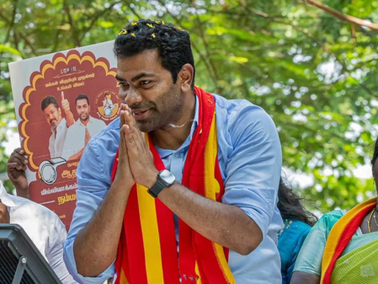 டிவிகே தலைவர் ஆதவ் அர்ஜுன், டிஎம்கே மீது குற்றச்சாட்டு